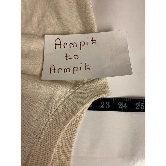 Alan Flusser Mens Vest Size Medium Ivory Golf Sports Normcore Staple Preppy - Picture 9 of 9